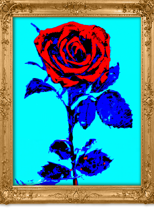 Andy Warhol ai red rose 1