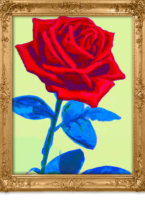 Andy Warhol ai red rose 2