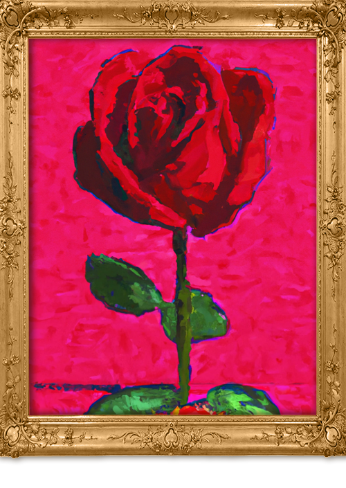 Andy Warhol ai red rose 3