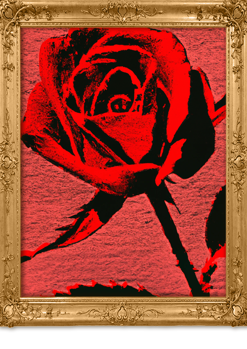 Andy Warhol ai red rose 4
