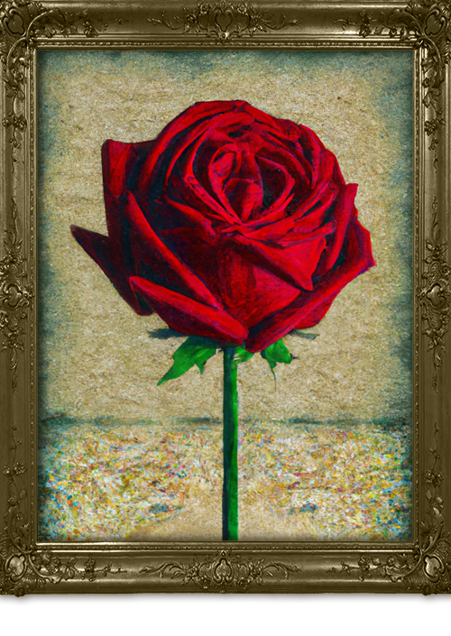 Leonardo Da Vinci ai red rose 2
