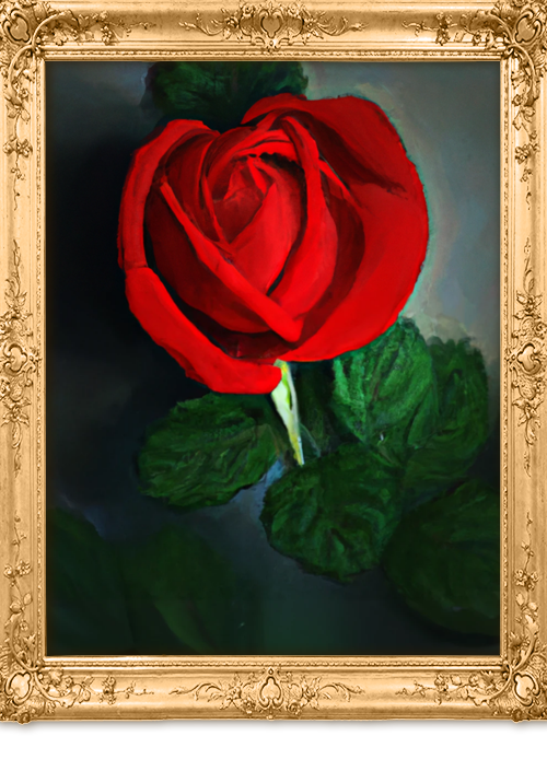 Johannes Vermeer ai red rose 2