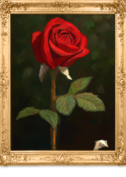 Johannes Vermeer ai red rose 4