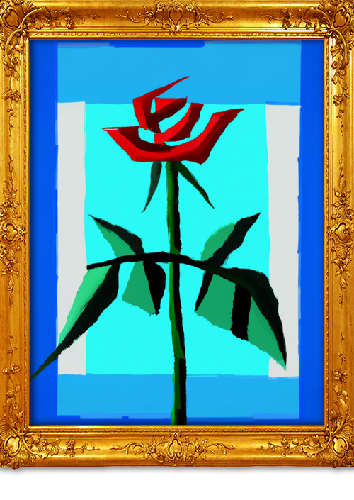 Pablo Picasso ai red rose 1