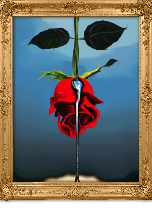 Salvador Dalí ai red rose 1