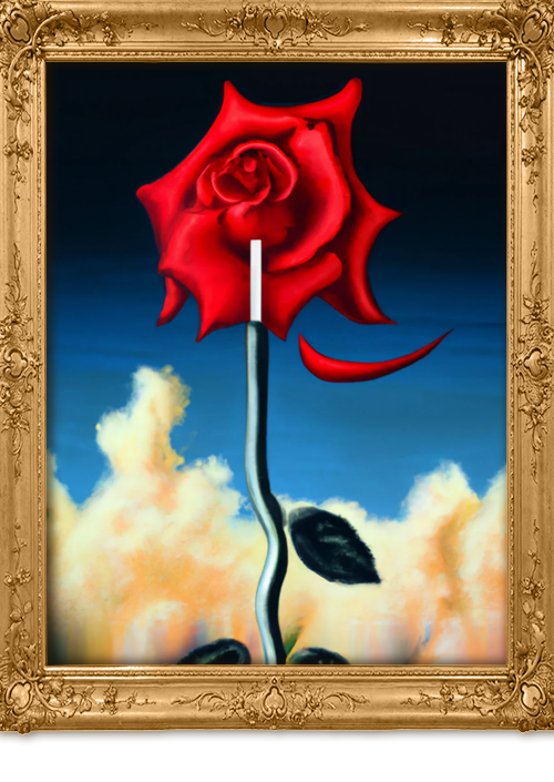 Salvador Dalí ai red rose 4