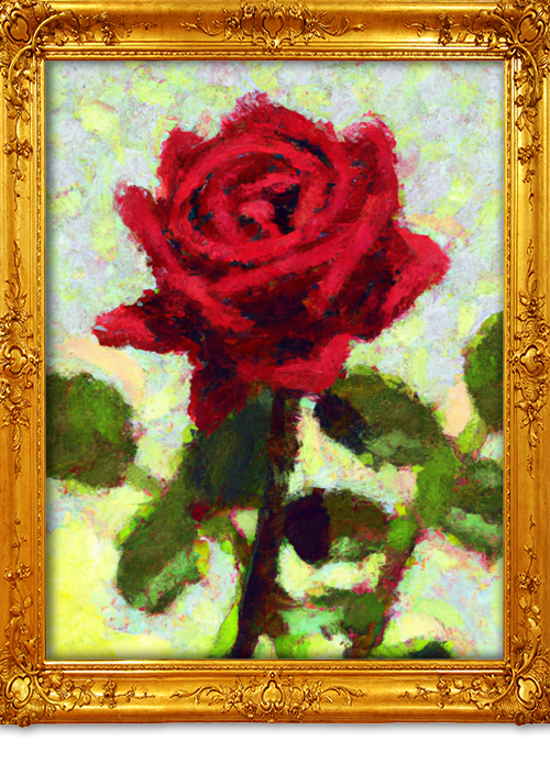 Vincent van Gogh ai red rose 1