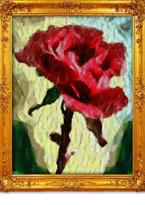 Vincent van Gogh ai red rose 2