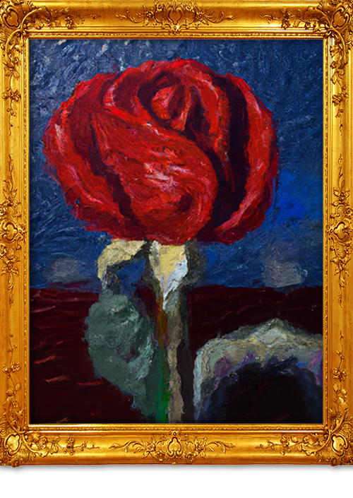 Vincent van Gogh ai red rose 4